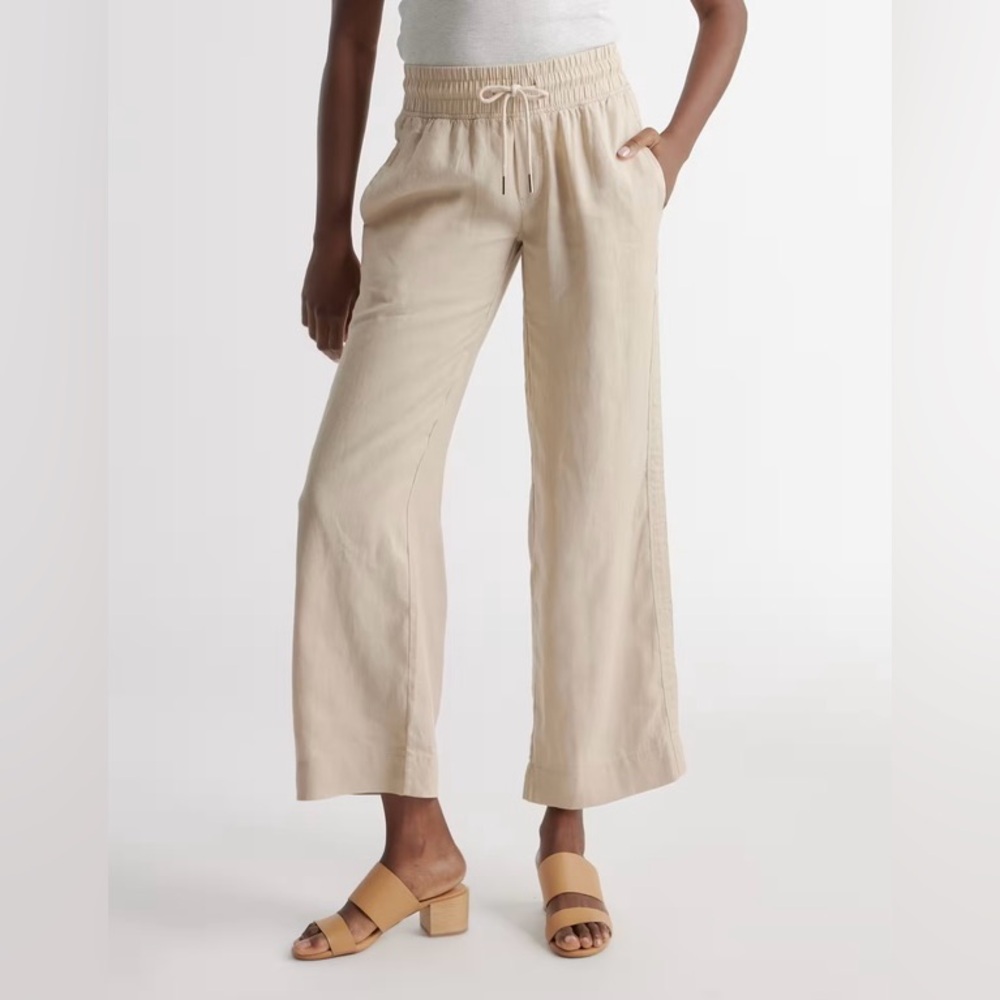 QUINCE 100% European Linen Wide Leg Pant (L)